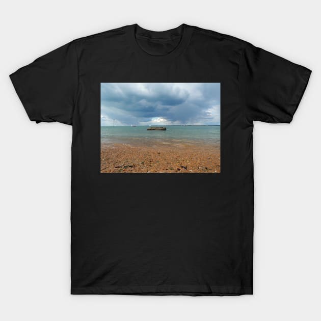 Horizon and sky at Colwell Bay Isle of Wight T-Shirt by fantastic-designs